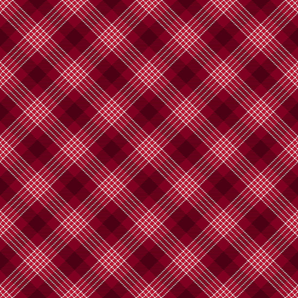 红底格纹服饰图案