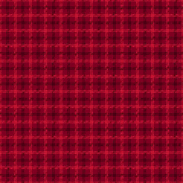 红底格纹服饰图案