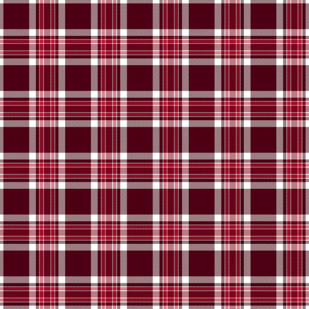 红底格纹服饰图案