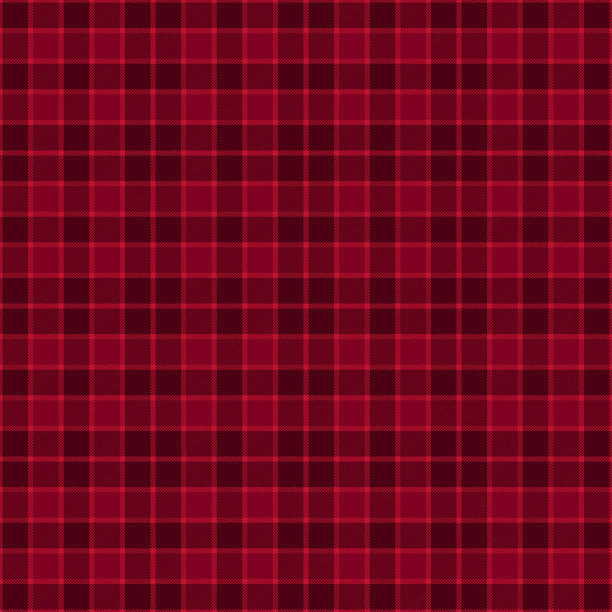 红底格纹服饰图案