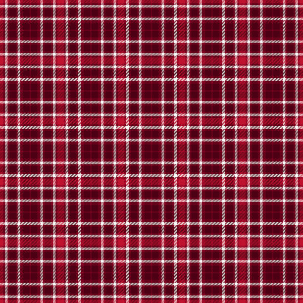 红底格纹服饰图案