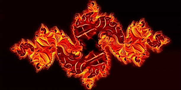 金红色凤凰插画