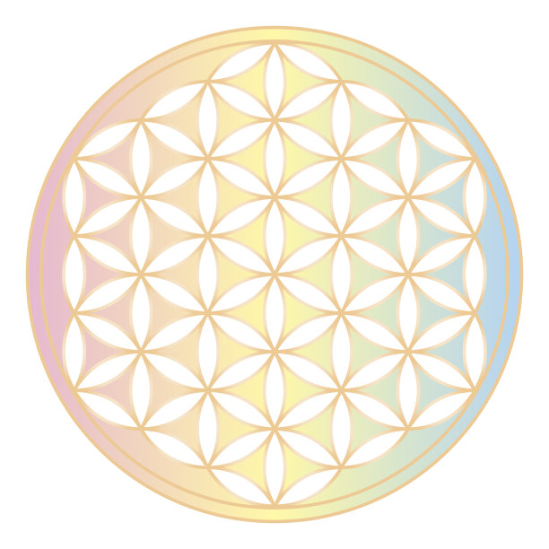 精美圆形渐变花纹图案