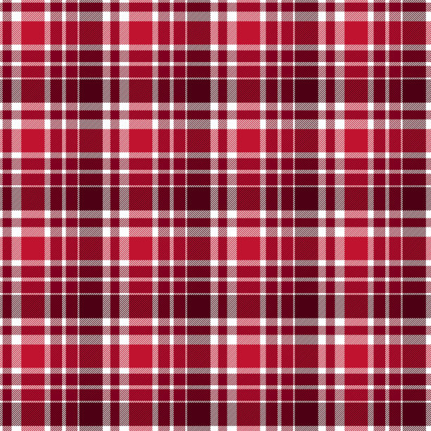 红底格纹服饰图案