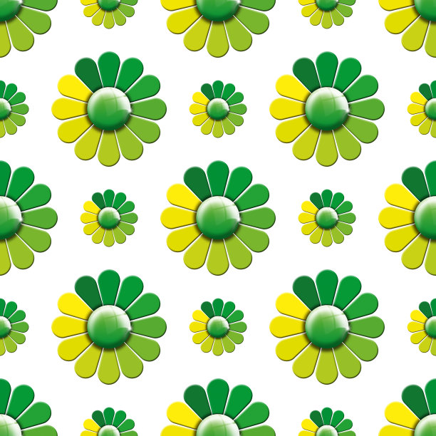 绿色精美圆形花纹图案