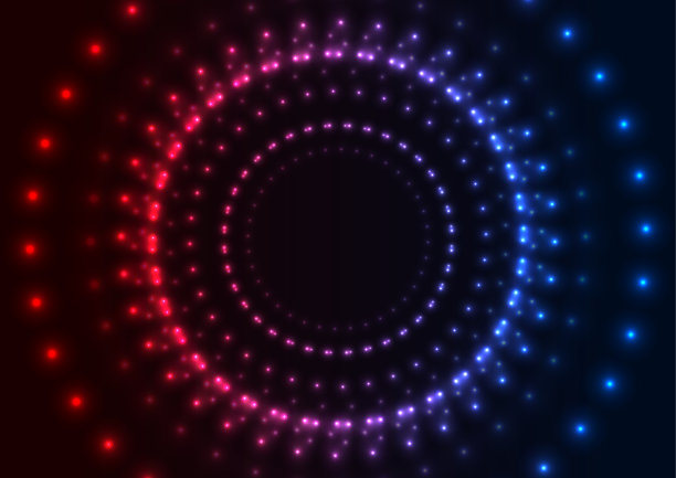 紫色光圈背景霓虹背景