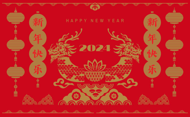 传统,贺卡,灯笼