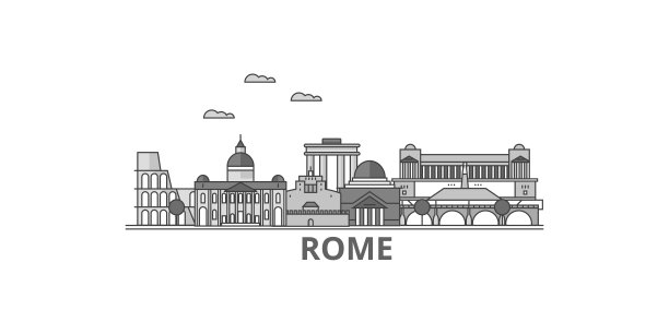 罗马海报罗马天际线