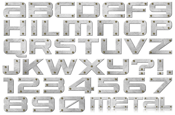 旧金属字体样式
