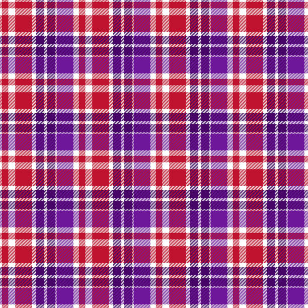 红底格纹服饰图案