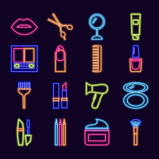 矢量插图简约生活用品镜子