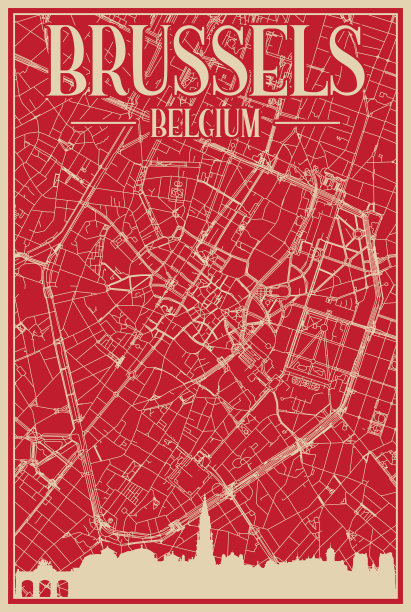 比利时地标海报设计