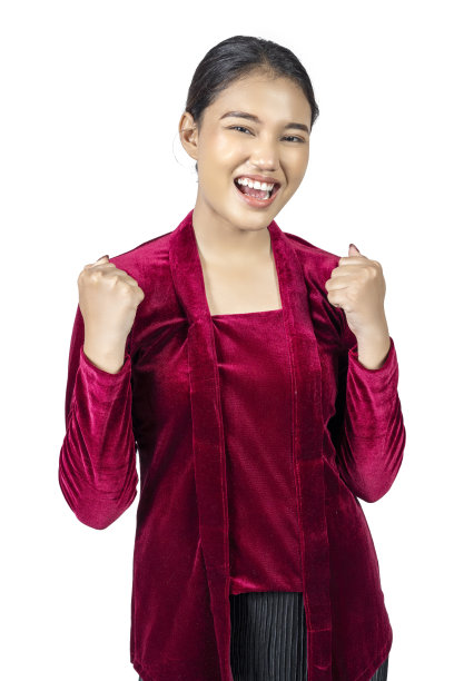 红衣图案优雅美人