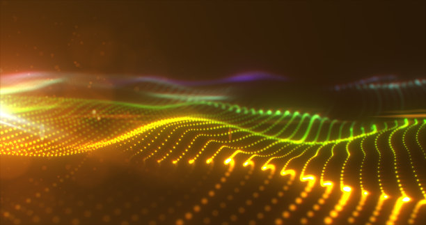 矢量彩色立体分形图案