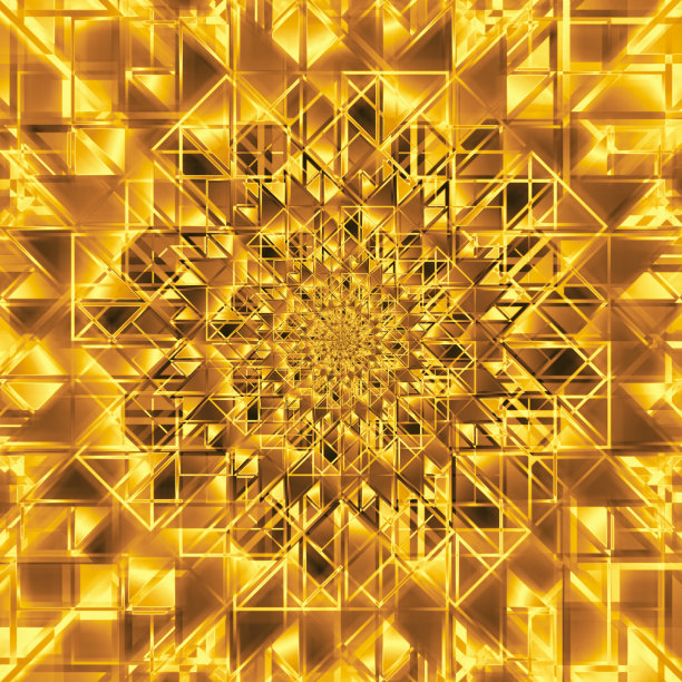 金色光效花朵科技
