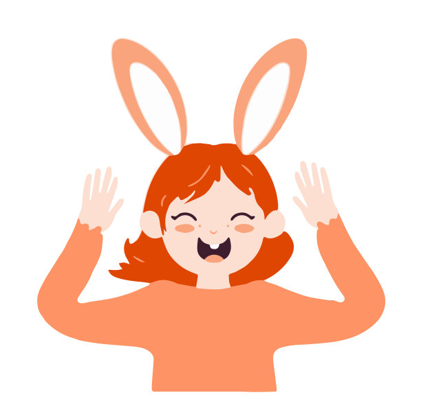 一个红头发女孩的插图