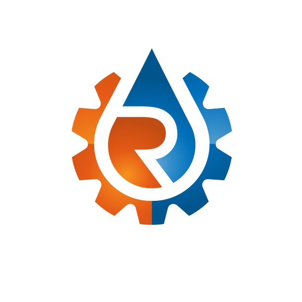 r字母蓝色logo设计