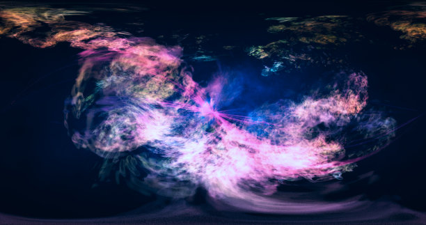 矢量彩色立体分形图案