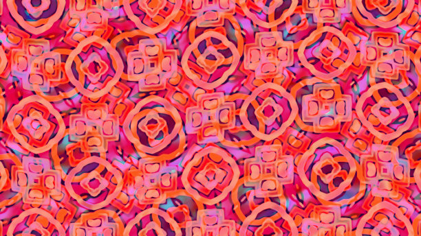 红底格纹服饰图案