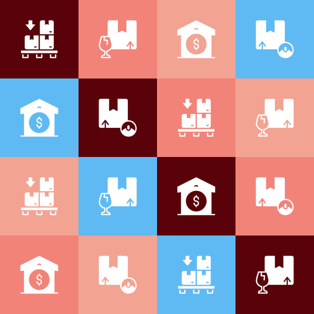彩色交通物流图标icons