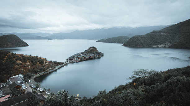 泸沽湖风景摄影图