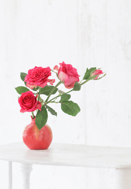 红色婚礼花艺素材