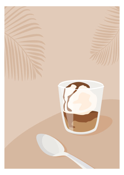 冰淇淋咖啡店海报