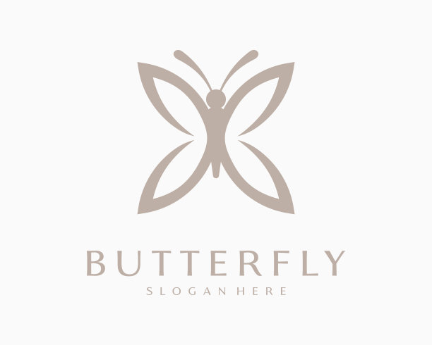 蝴蝶花logo女性