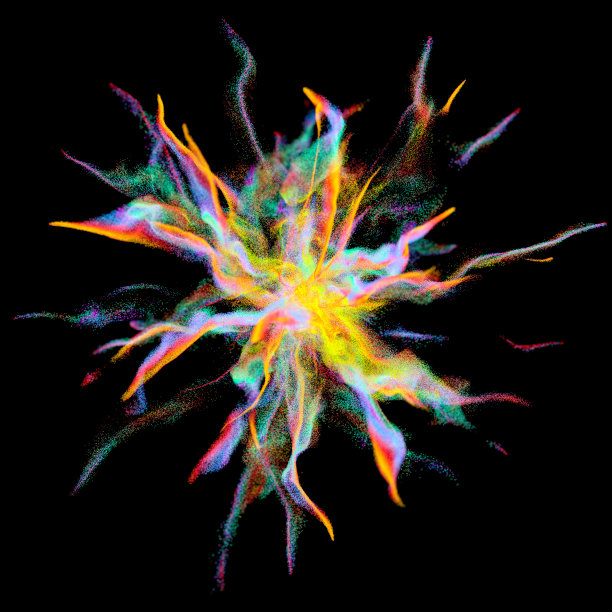 炫彩流动的火焰抽象图案