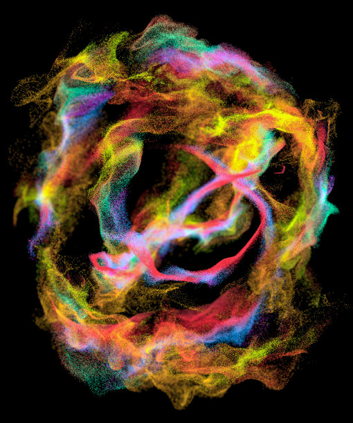 炫彩流动的火焰抽象图案