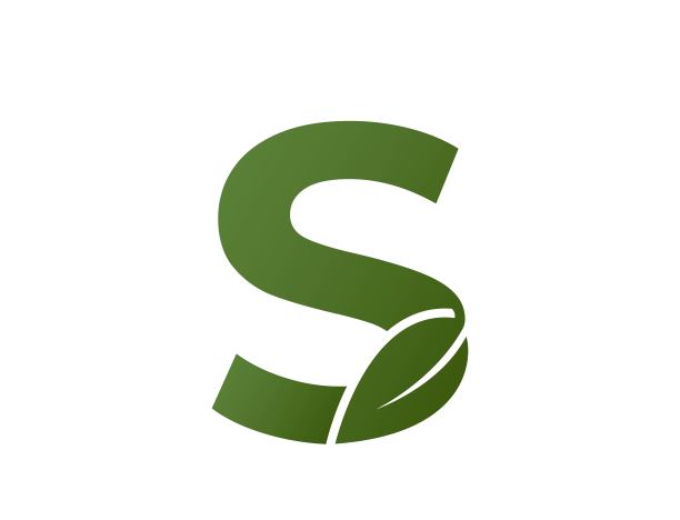s字母标志绿叶环保logo