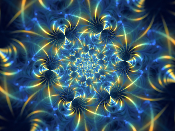 梦幻蓝金抽象纹理图案