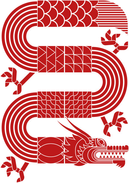 中国传统无缝龙纹