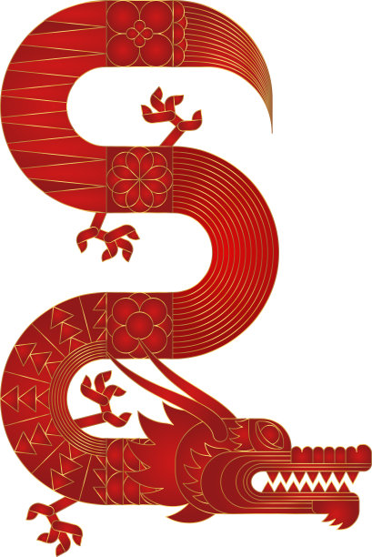 中国传统无缝龙纹