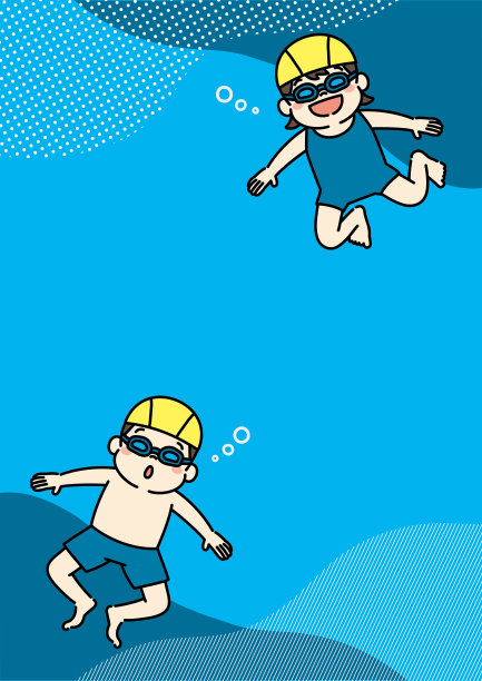 暑假游泳竖版海报