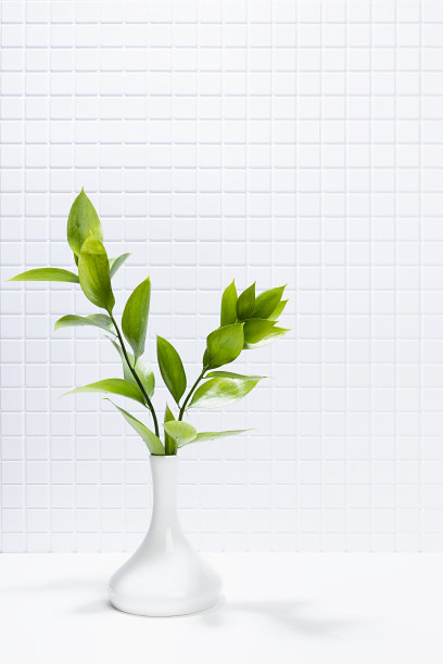 清新绿色方块背景图案