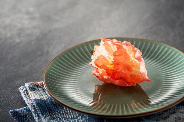 花卉图案精美陶瓷餐盘