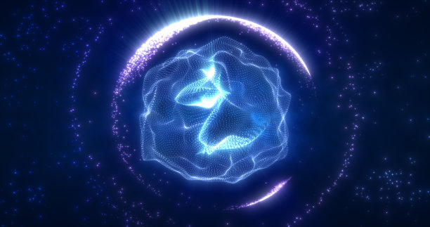 矢量彩色立体分形图案