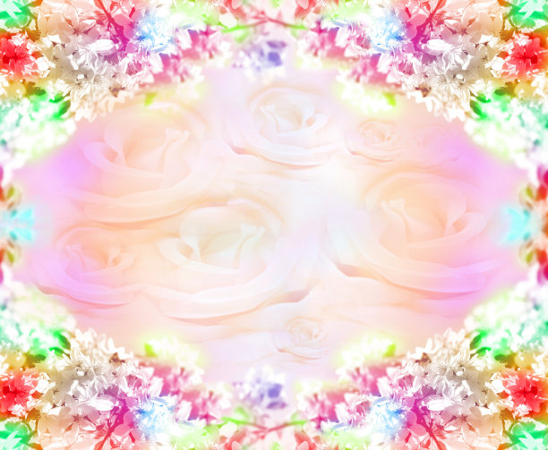 精美圆形渐变花纹图案