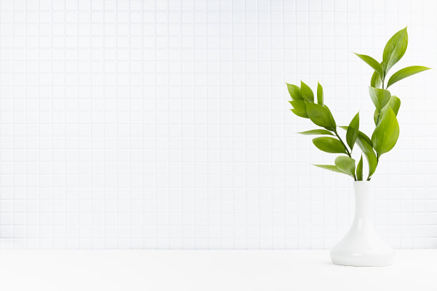 清新绿色方块背景图案