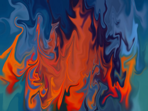 炫彩流动的火焰抽象图案