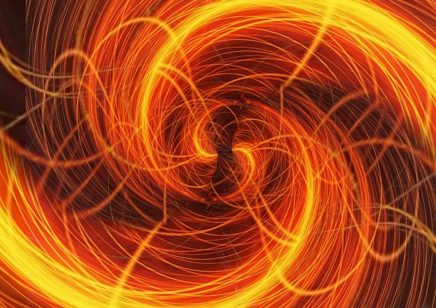 炫彩流动的火焰抽象图案