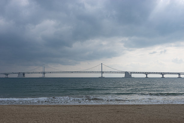 海浪和跨海大桥