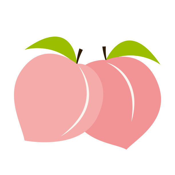 卡通桃子logo桃子标志