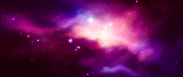 高清色彩斑斓的宇宙星空装饰画