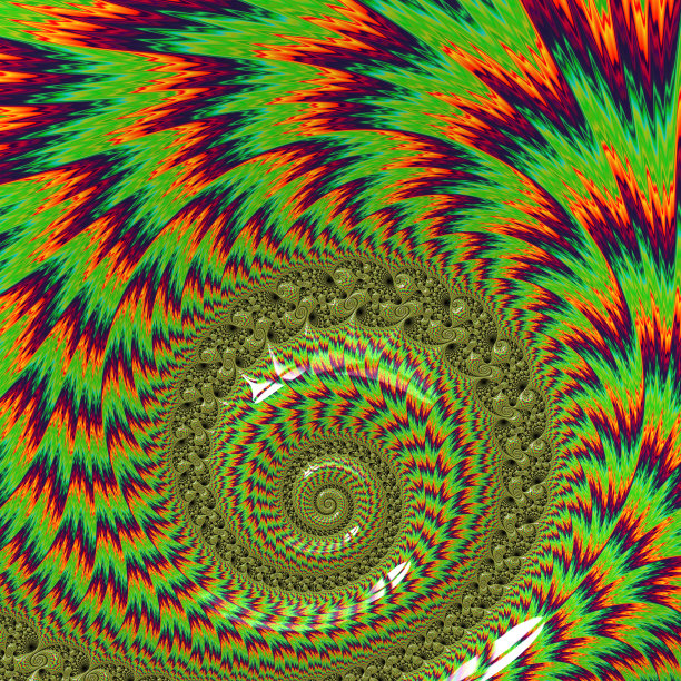 矢量彩色立体分形图案