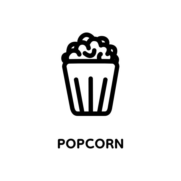 爆米花矢量文字