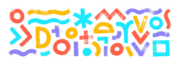 矢量弯曲杂点肌理纹