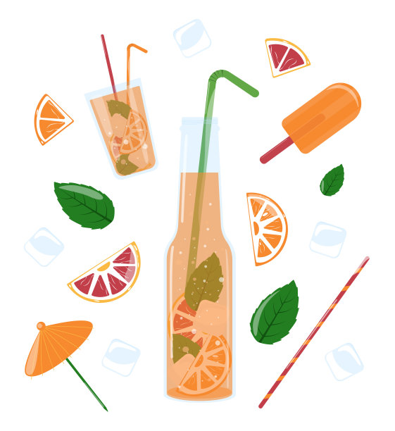 果汁海报果汁广告设计橙汁