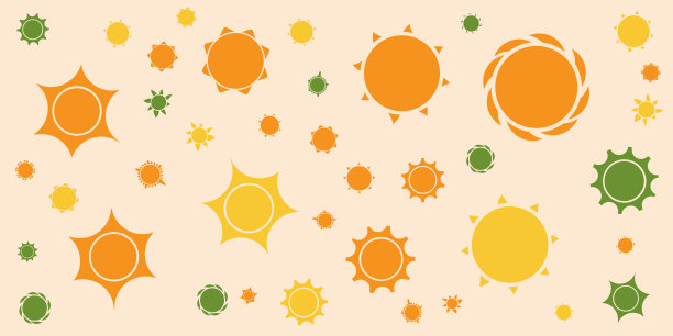 粉色星星圆形矢量图案